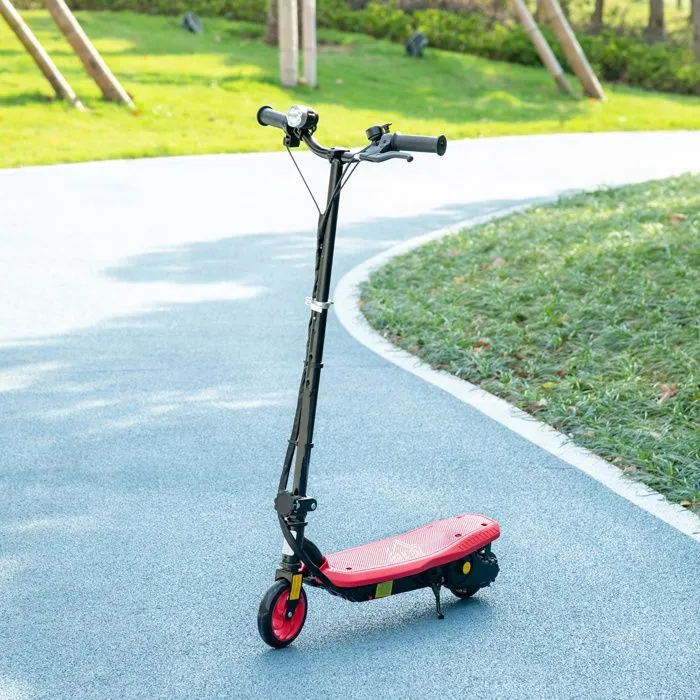 Trottinette électrique - HOMCOM - métal - 75 x 48 x 105 cm - rouge-1