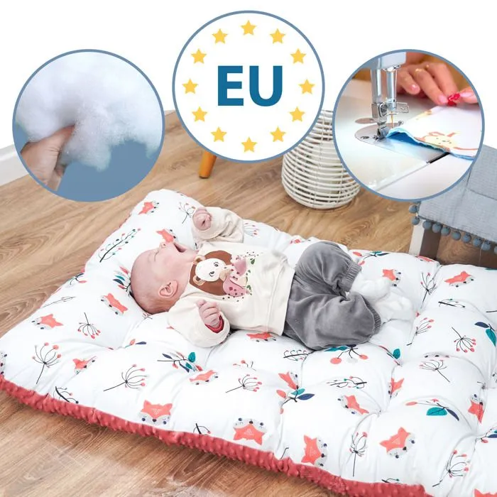 Coussin de sol - TOTSY BABY - 70x110 cm - Terre cuite - Tapis de jeu - Matelas de sol pour enfants-1