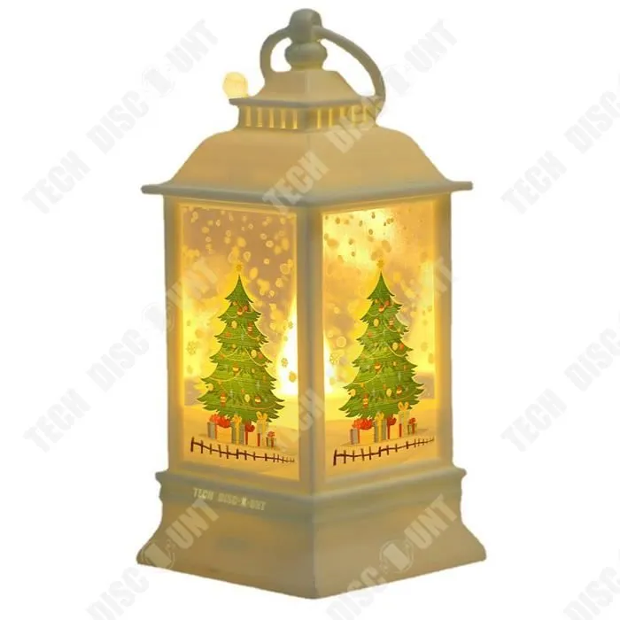 TD® Lanterne de neige du père noël, pendentif d'arbre de noël, ornements de fenêtre, fournitures de décoration de noël-0