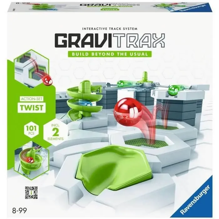 Gravitrax Starter Set Twist 101 pièces, Circuit de billes, Jeu de construction créatif, Dès 8 ans, 22576, Ravensburger-0