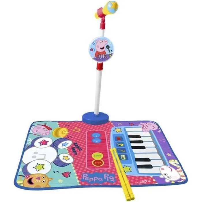 PEPPA PIG Tapis microphone 3 en 1 - 40 / 70 cm - 82 x 59 cm-0