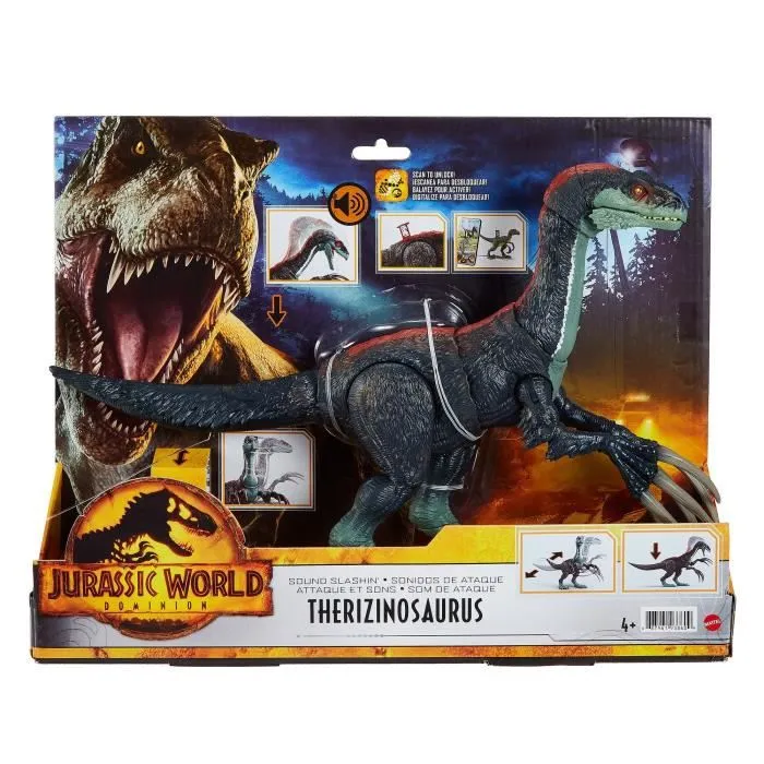 Bebeboutik Figurine Jurassic World Slasher Dino Sonore de MATTEL Dinosaure articule et sonore pour enfants des 4 ans