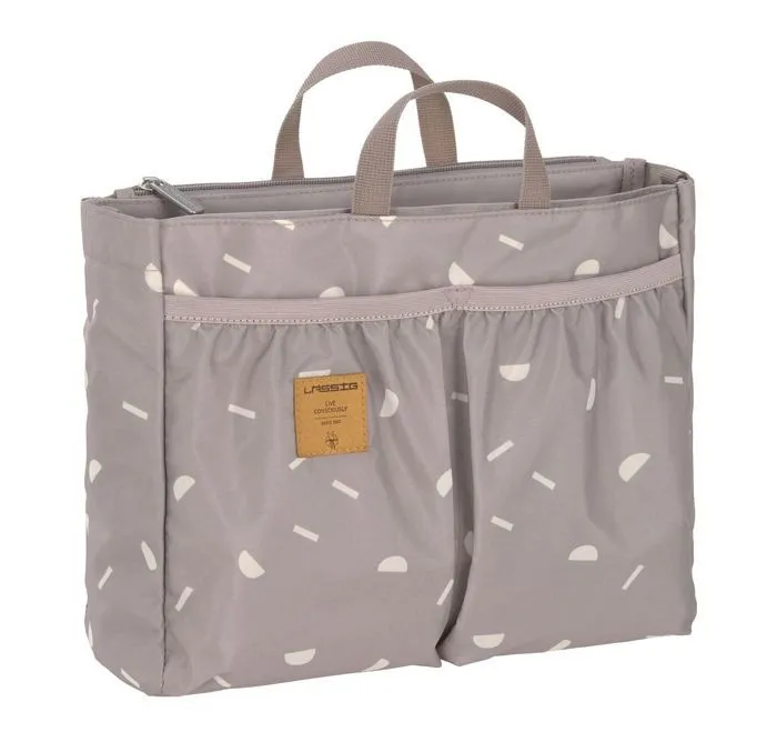 Lässig Sac de couches beige blanc pour femme - Casual Multitalent Organizer Blocks Taupe 174441-1