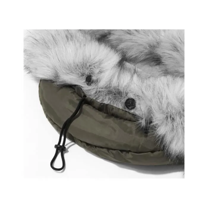 Bellochi Chanceliere Universelle pour Poussette - Capuche Réglable et Col Fourrure Amovible - khaki-3