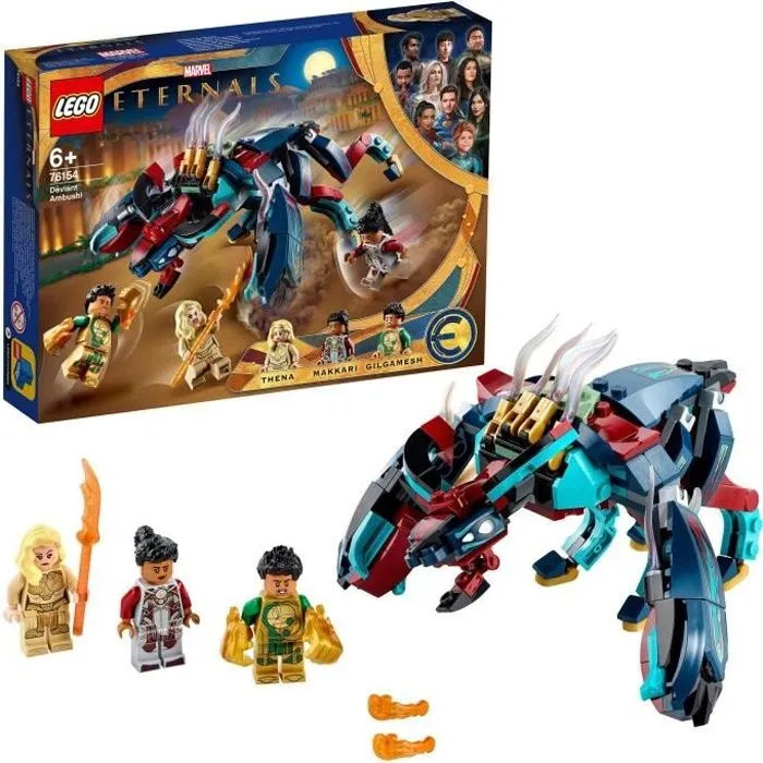 LEGO® 76154 Marvel L’Embuscade du Déviant ! Les Éternels, Jouet de Construction Enfants dès 6 ans, Figurines Super-Héros-0