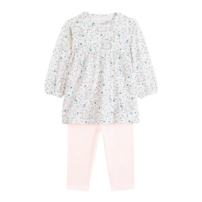 Ensemble robe et legging bébé fille Mini Koala-3