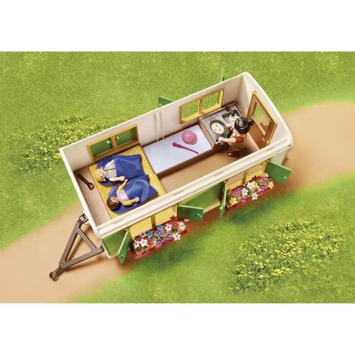 PLAYMOBIL - 70510 - Box de poneys et roulotte - Playmobil Country - Avec 3 personnages et 2 poneys-5