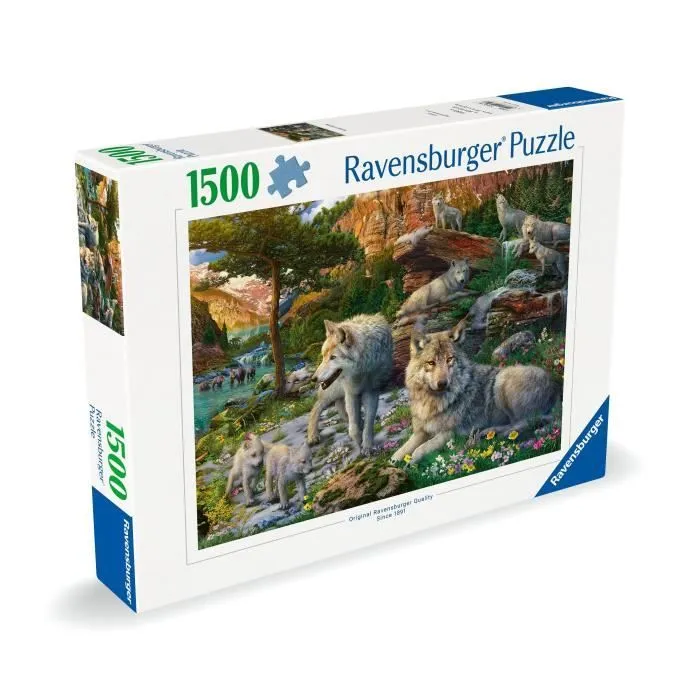 Puzzle 1500 pièces Loups au printemps, Adultes & enfants dès 14 ans, Puzzle de qualité supérieure 80x60cm, 12000719, Ravensburger-4