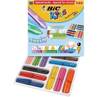 Crayon de couleur plastidecor - class pack de 144-0