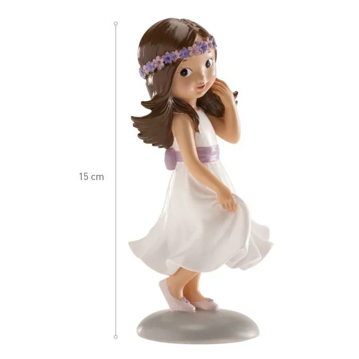 Figurine decor de gateau Dekora - 315104 - Decoration Communion Fille | Figurine pour Gateau Communion - Irene-1