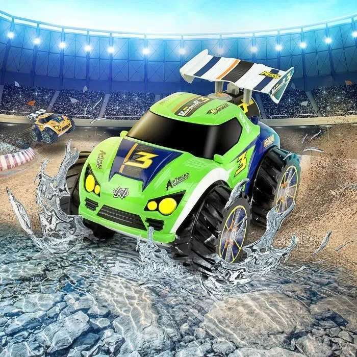 Voiture Télécommandée NIKKO NANO VAPORIZR NEON amphibie 4x4 2.4 Ghz 15 km/h - Vert-1