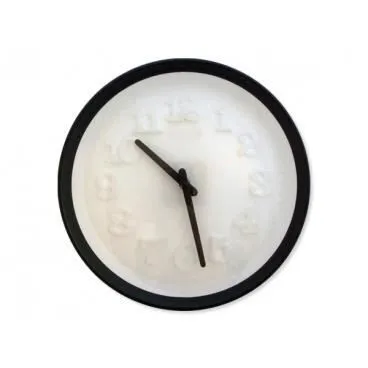 Horloge colorée cadran blanc avec chiffres en relief noir deco maison design insolite.-3