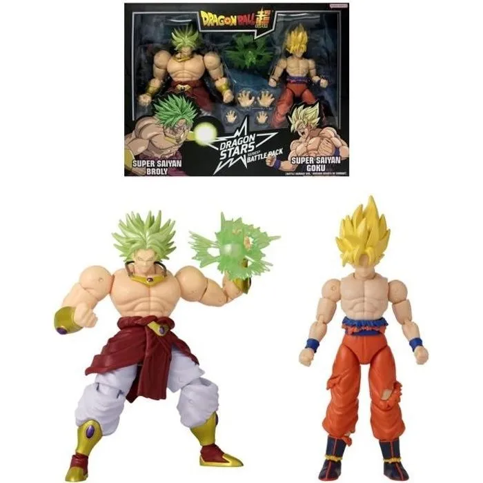 Figurine Dragon Ball Super - BANDAI - Super Saiyan Goku vs Super Saiyan Broly - 17 cm-0