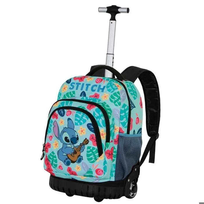 Sac à dos à Roulettes GTS FAN - Disney Lilo et Stitch Guitar - Vert - Taille Unique-0