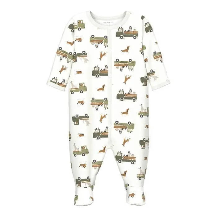 Grenouillère bébé garçon Name it W/F Dog Dog - bright white - 6 mois-0
