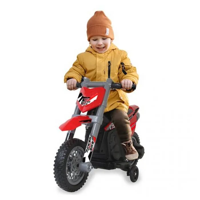 Moto électrique pour enfant - JAMARA - RIDE-ON POWER BIKE ROUGE - Batterie 6V - Pour extérieur-4