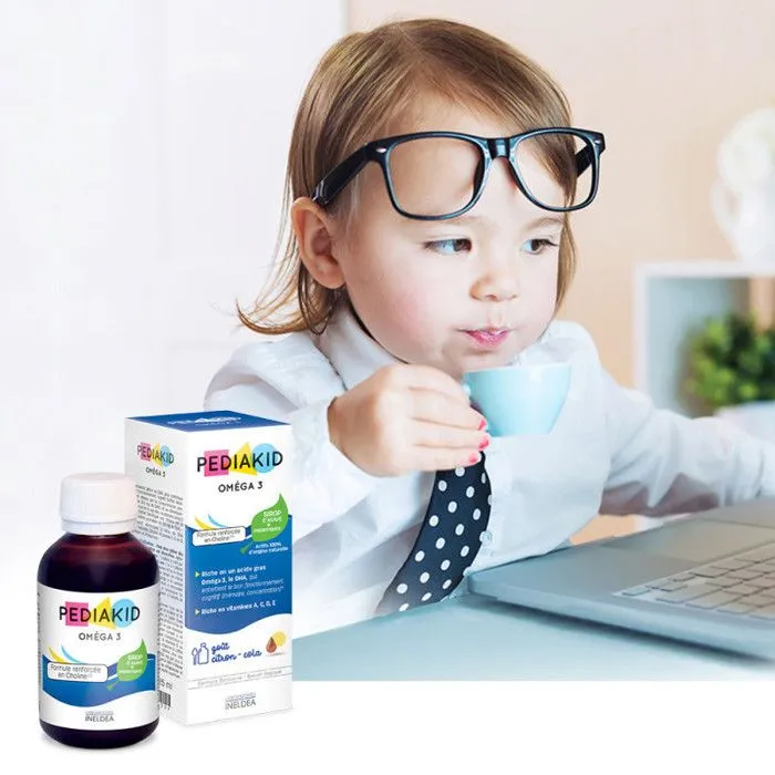 PEDIAKID - Complément Alimentaire Naturel Pediakid Oméga 3 - Formule Exclusive au Sirop d'Agave - Riche en DHA - Favorise le Bon Fon-0