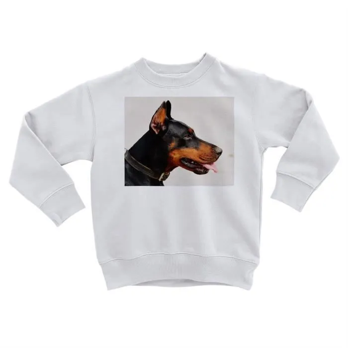 Sweatshirt Enfant Doberman Gros Chien Profile Gros Plan Tete-0
