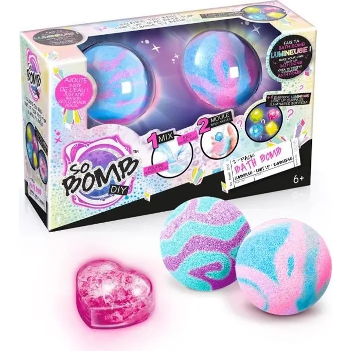 Bombe de bain lumineuse SO BOMB - Pack de 2 - Canal Toys - Parfumée et colorée-0