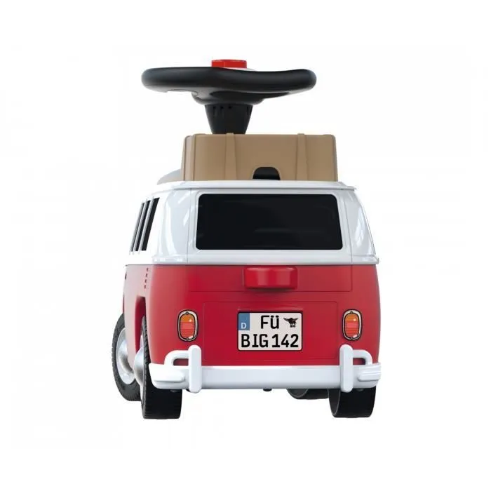 Smoby - Porteur Volkswagen Van Rouge - Coffre de rangement + Volant directionnel - 26L x 30l x 60H - Dés 18 mois-2
