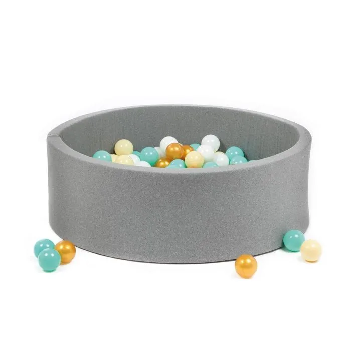 Piscine à balles - Ludi - 20020 - Mousse - Gris - Sécurisée pour enfants à partir de 6 mois-0