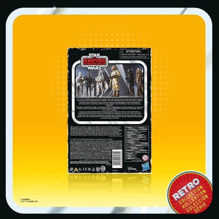 Star wars - F5562 - Retro Collection, Pack de 2 Chasseurs de Primes, Boba Fett et Bossk de 9,5 cm, l'empire Contre-Attaque-2