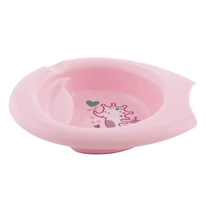 Chicco Coffret Repas (Assiette Maintien au Chaud + Assiette Creuse Décorée + Tasse Training + Cuillère Coudée) - Rose - 6M+ - 00016-2