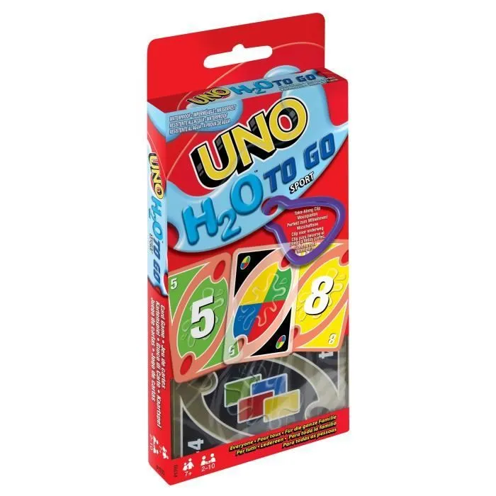 Mattel Games - UNO H20 TO GO - Uno Sport Jeu De Cartes - Jeu De Cartes Famille - 7 Ans Et + - P1703 - Jeux de cartes mattel uno P170-1