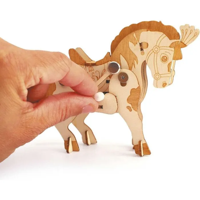 Maquette 3D mécanique - GRAINE CREATIVE ON A TOUS DU TALENT - Cheval 14 cm - Modélisme - Enfant - 45 pièces-3