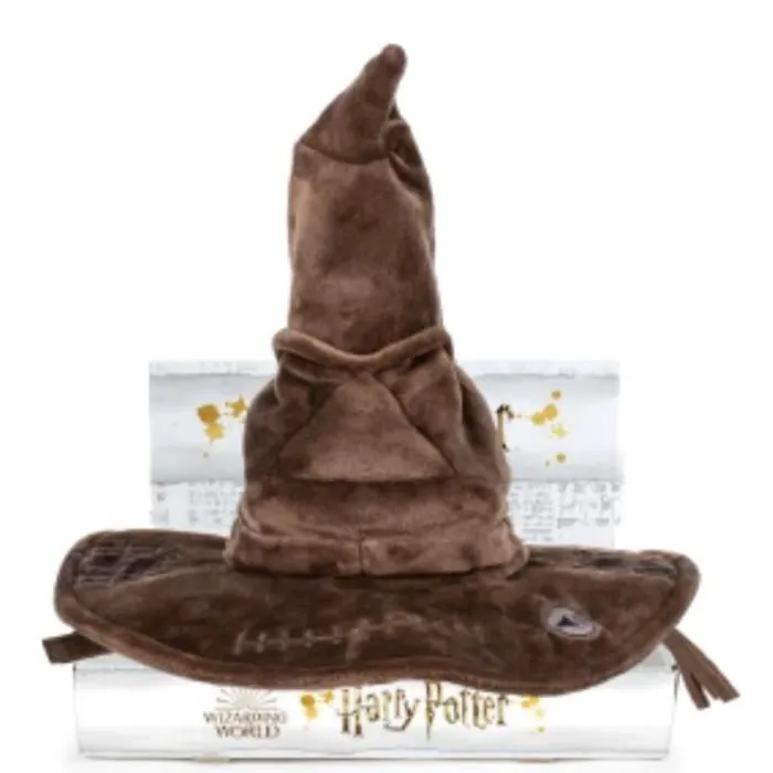 HARRY POTTER Choixpeau 24 cm, peluche électronique, Parlante avec la voix française, licence officielle, dès 0 an, HRR17-1