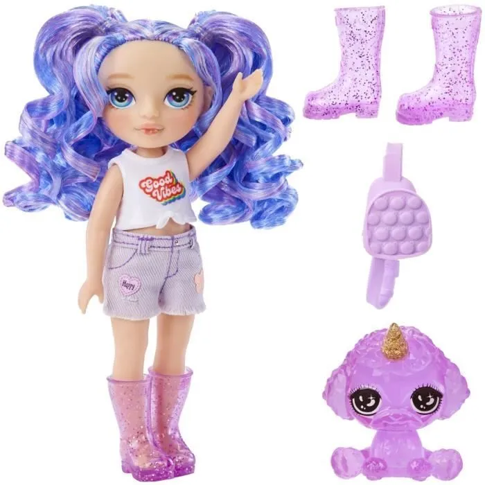 Rainbow High Littles - Poupée 15cm + animal de compagnie - Violet - Dès 4ans-1