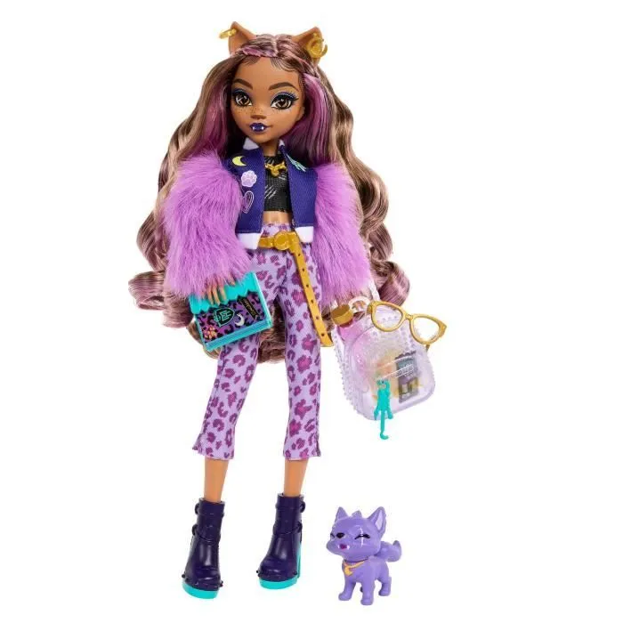 Monster High-Clawdeen Wolf-Poupée avec chien Crescent et accessoires HRP65-0