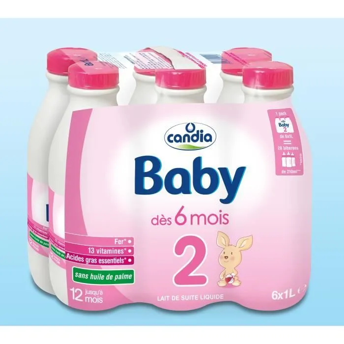 CANDIA BABY Lait 2e âge 6x1L-0