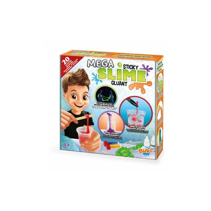 BUKI Méga kit de slime - BUKI FRANCE - Coffret slime pour créer des mélanges gluants sans danger - 15 activités-0