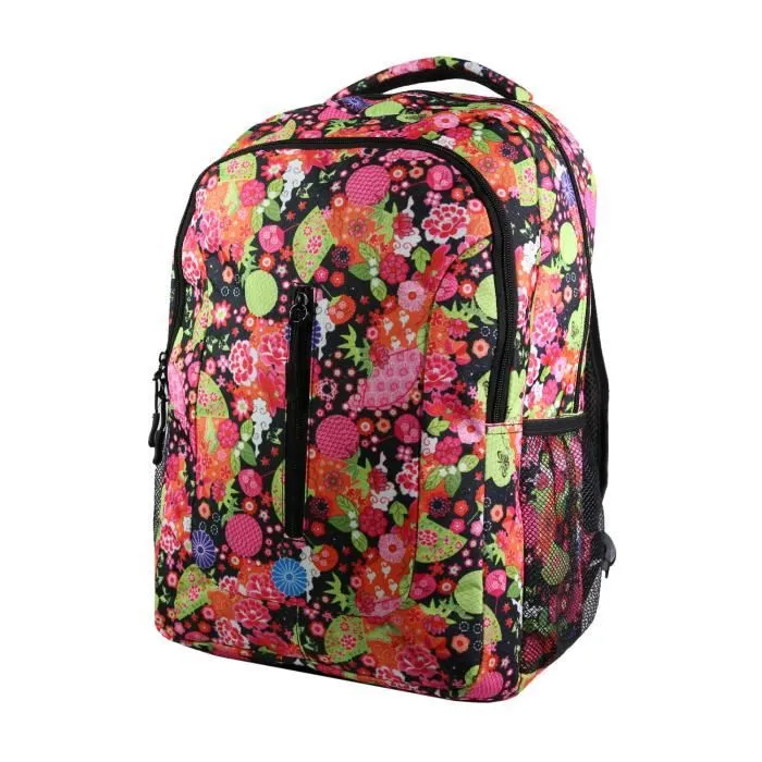 BAGTROTTER Set de sac à dos, sac gym et trousse Bagtrotter Multicolore Fleurs japonaises-1