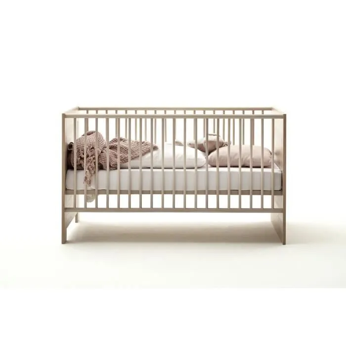 Chambre bébé Trio : Lit 70 x 140 cm + Commode à langer + Armoire AHOI - Chêne - TREND TEAM-2