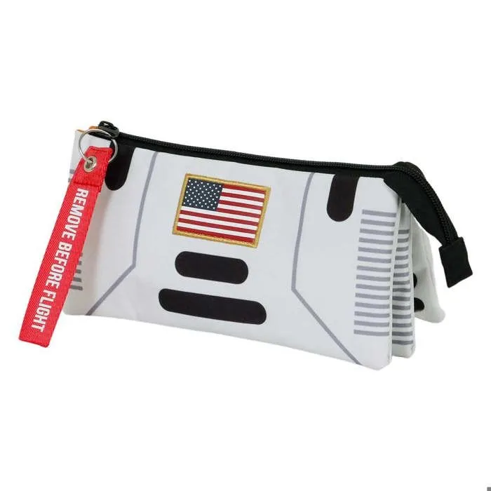 Trousse Triple FAN 2.0 - NASA Spaceship - Blanc- Taille Unique-0