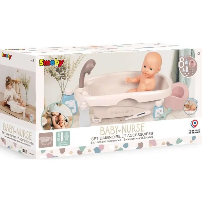 Baignoire pour bébé avec accessoires 9 articles-3