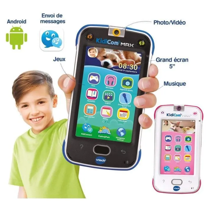 VTECH - Kidicom Max Bleu - Smartphone Enfant-2