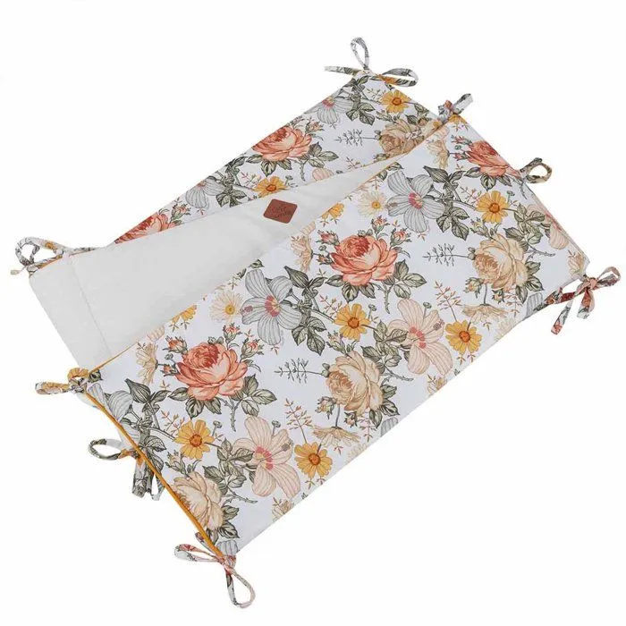 Tour de lit universel et réversible, Néo Vintage Multicolore Pour lit bébé de 60 x 120 cm ou 70 x 140 cm-0