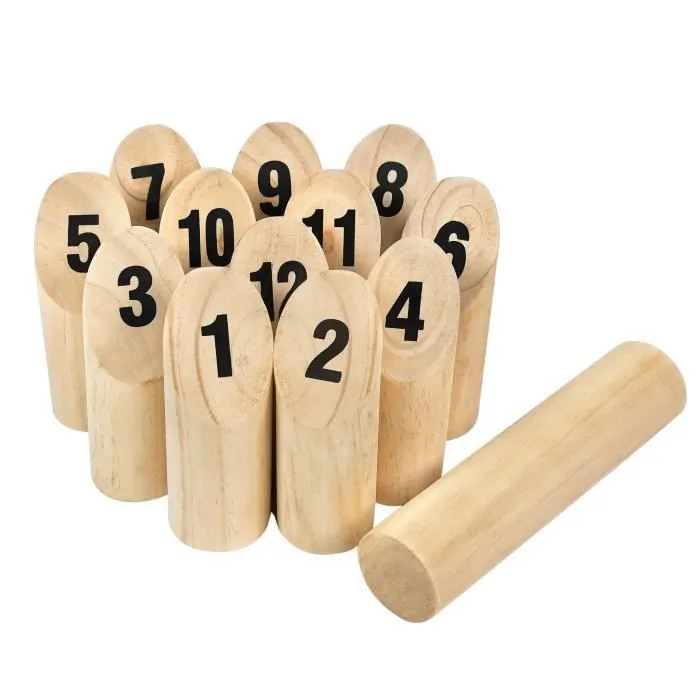 Jeu de Kubb en Hêtre - XMTECH - Compétition - Jeux de lancer en plein air-0