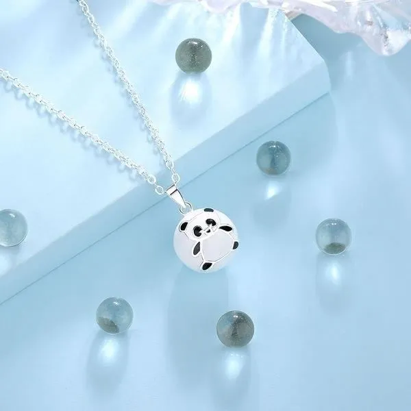 Bola de Grossesse Panda Argenté Collier-1