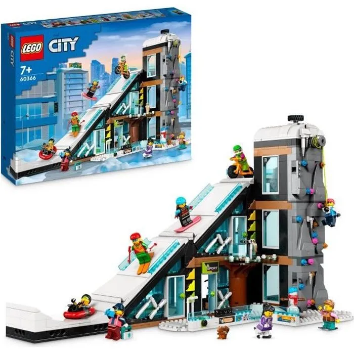 LEGO® City 60366 Le Complexe de Ski et d’Escalade, Jouet de Construction Modulaire pour Enfants Dès 7 Ans-0
