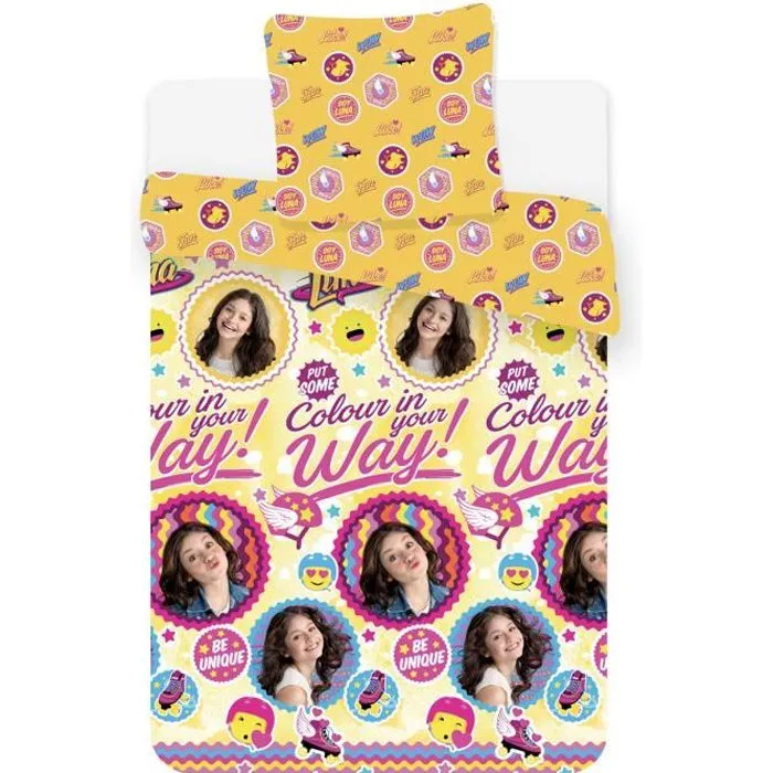 Soy Luna Housse de couette avec Taie d'oreiller Fille Color in Your Way-0
