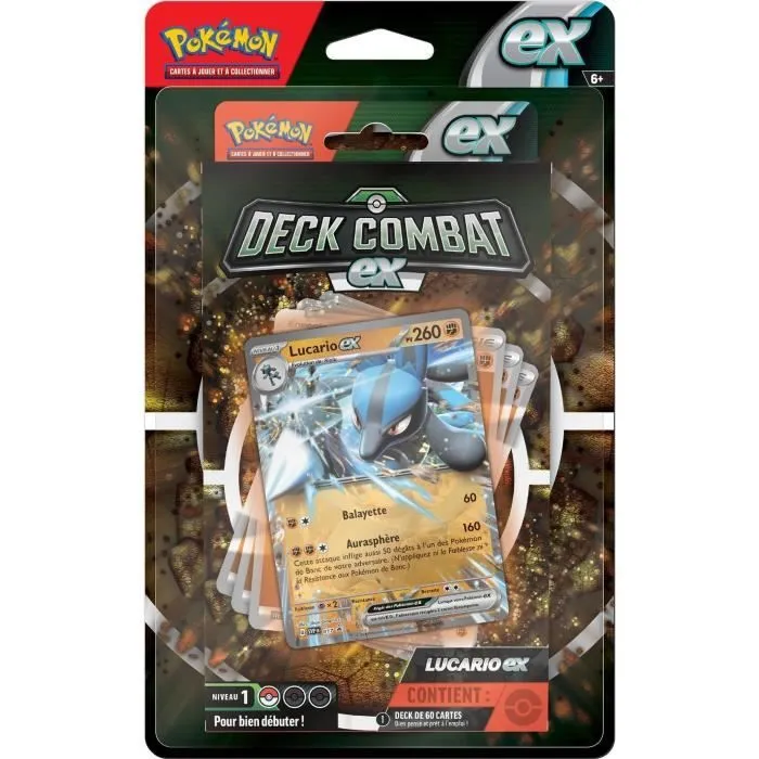 Deck de Combat Lucario/Pharamp - POKEMON - Carte à collectionner - Jaune - Multicolore - Mixte-1