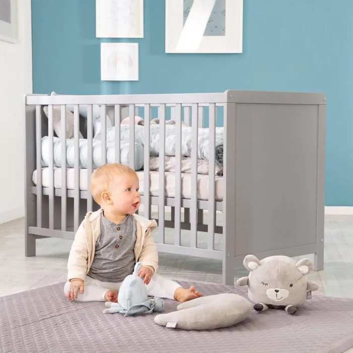 Lit Bébé 2 en 1 - ROBA - Indépendant et Cododo - 6 Niveaux de Hauteurs - Taupe-2