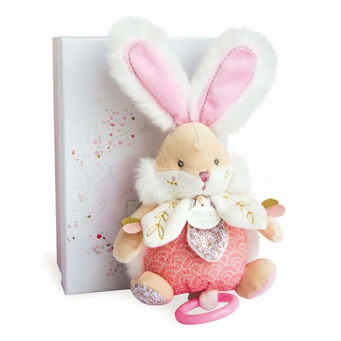 DOUDOU ET COMPAGNIE - Lapin de sucre - Boîte à musique - Rose - 15x10x20cm - Mixte - Dès la naissance-0