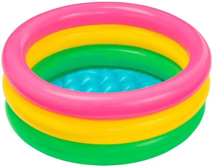 Piscine de jeux - piscine gonflable - pataugeoire Intex - 57107 - Piscine bebe, NP, Multi, 61 x 22 cm-0