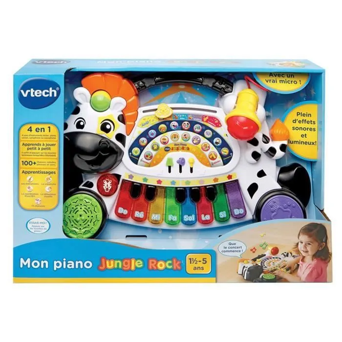 VTECH BABY - Jungle Rock - Piano Zèbre - Jouet Musical Enfant-1