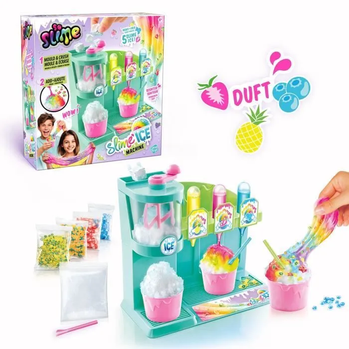 Canal Toys - SO SLIME DIY - Slime Ice Machine- Avec 1 machine, 3 colorants parfumés, des accessoires et décorations - SSC 310-0